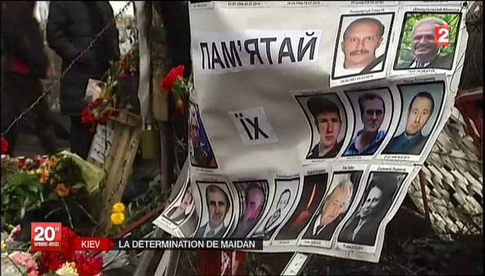 Memorial pictures of those killed in Maidan Square - Remember Them